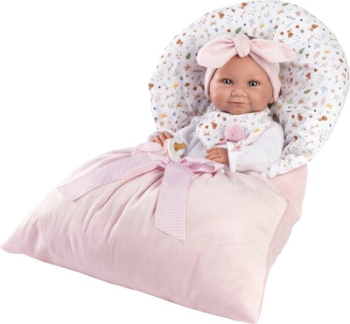 Llorens Baby Puppe Tina Rosa mit Schlafsack 40 cm
