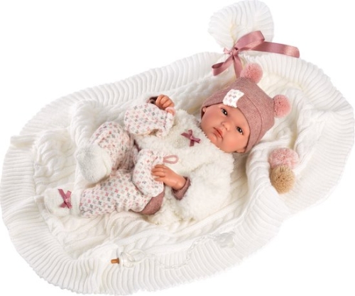 Llorens Baby Puppe Bimba Rosa mit Decke 35 cm