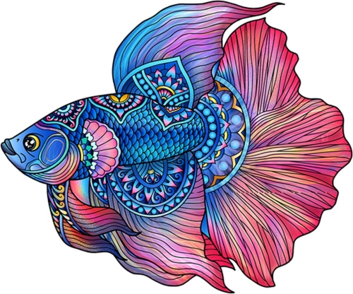 Eureka Regenbogen-Holzpuzzle Fisch
