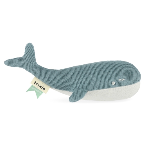 Trixie Knitted Toys Squeeze Rattle Whale