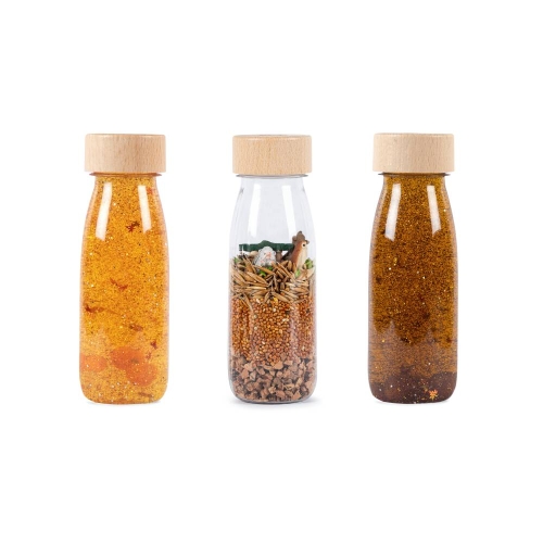 Petit Boum 3er-Set Sensorikflaschen Woodland