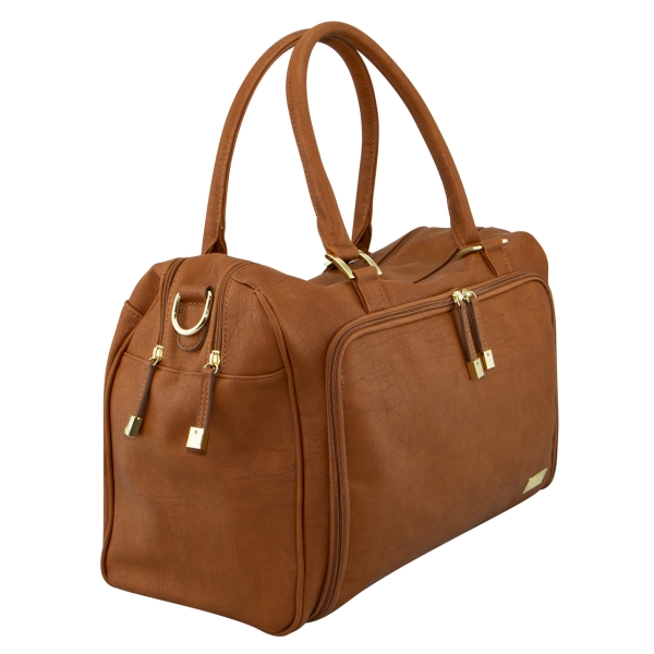 Isoki Pflegetasche Wickeltasche Double Zip Satchel Amber Tan