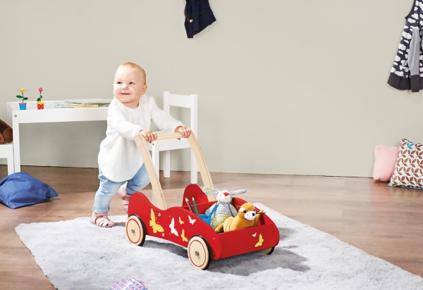 Pinolino Holzwagen Kimi Rood Online Angebot bei PLUSTOYS